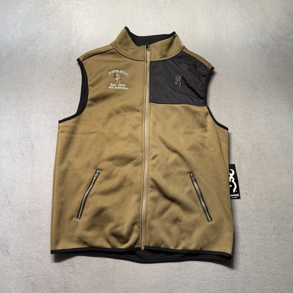 Browning Evans Vest Mens Large Brown Gonya-Hull 45th Anniversary Full Zip NWT